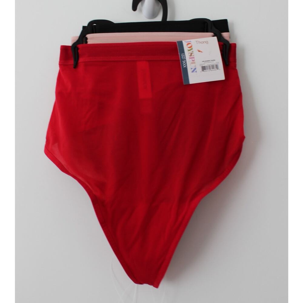 Joyspun Womens Micro Thong Panties 3Pack Multicolor Size XXXL NWT